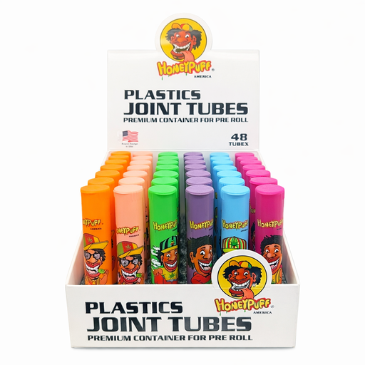 Honey Puff | Plastic Joint Holder – Assorted - 48/display [P1329] Tube Canadian Distributor
