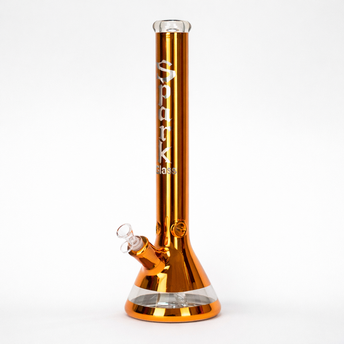 SPARK | 18" 7 mm metallic classic beaker bong ( GP2049 ) Glass Bong ONE Orange