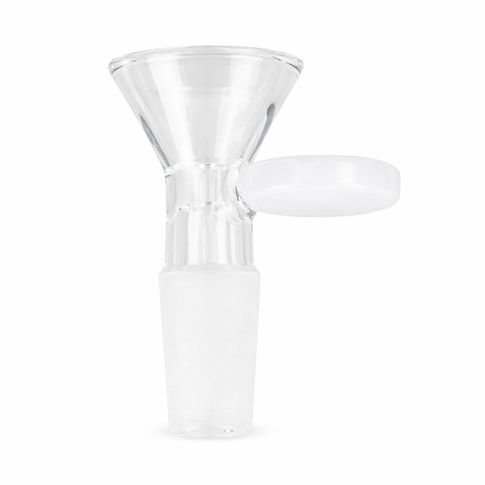 Glass Bowl with Milk Color Round Handle – 14mm (Pack of 3) Bowl · Popper 777 Smoke Milk White