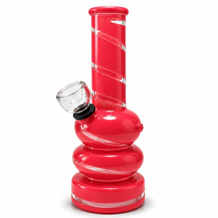 6" Colored Glass Bubble Waterpipe Glass Bong Super Supplys Inc Red