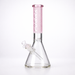 FOGGX | 14" Sandblasted Beaker Glass Water Pipe – 7mm Thick [FT292] Glass Bong LEHIGH WHOLESALE Pink