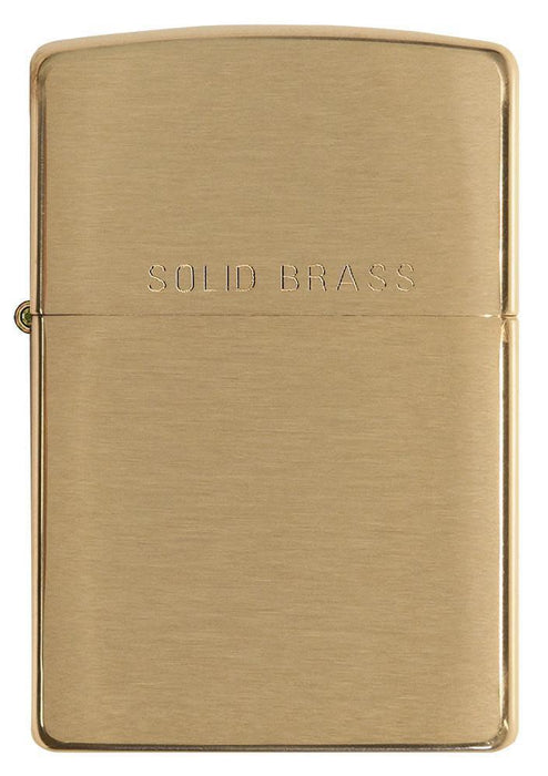 Zippo 204 Classic Brushed Solid Brass Zippo Lighter ONE