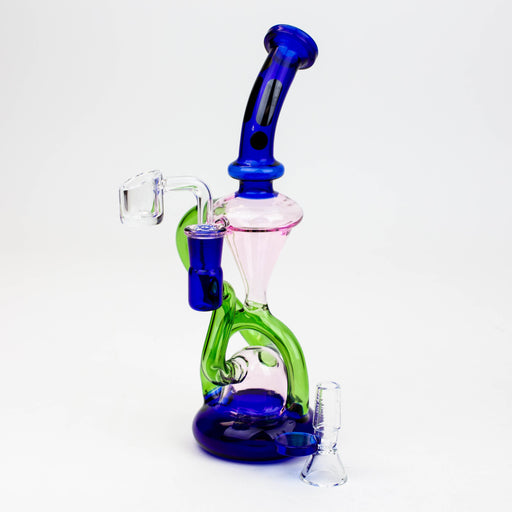 Infyniti | 10" Glass 2-in-1 recycler ( GP1933 ) Glass Bong ONE Blue-Pink
