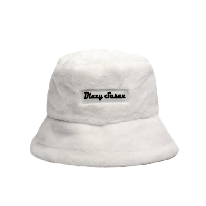 Blazy Susan | Fuzzy Bucket Hat Hat & Toque Smoking Cat Distribution White