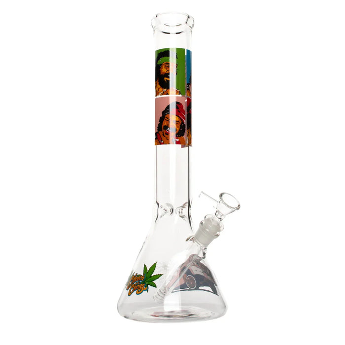 Cheech & Chong® Glass | 10" Pop Art Beaker Base Water Pipe [CC155] Glass Bong Smoking Cat Distribution