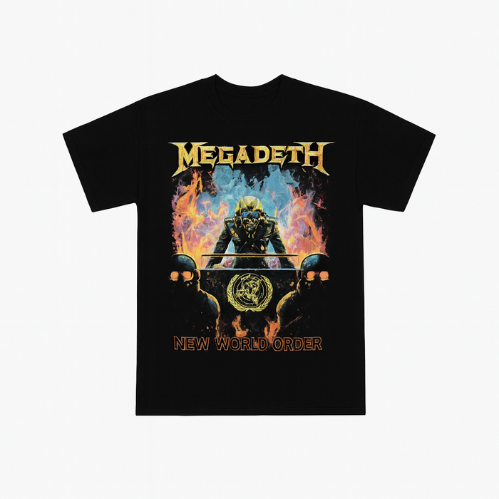 Megadeth | “New World Order” Short Sleeve Unisex Black T-Shirt – Officially Licensed Rock Band Tee Short Sleeve Philcos