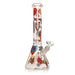 Cheech & Chong® Glass | 15" Tall Clear Power To The Flower Dual Chamber Hex Beaker Base Water Pipe Glass Bong West Coast Gifts