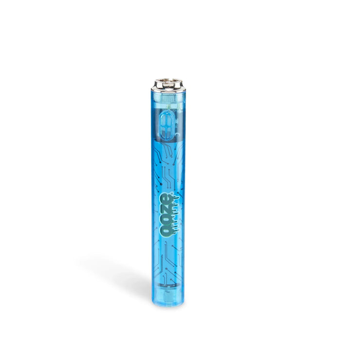 Ooze | Slim Clear Series Transparent 510 Vape Battery – Sapphire Blue 510 Battery ONE