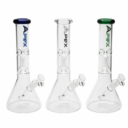 Apex | 12" Full Size Single Dome Perculator Beaker Glass Bong Glass Bong Maq Distributors