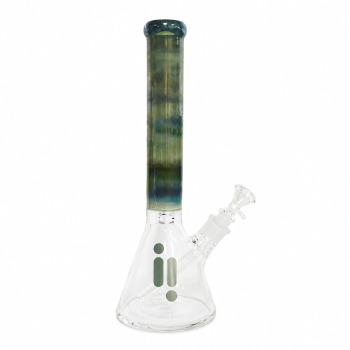 Infyniti | 16" 7mm Branded Glass Beaker Bong with Tornado Perc [GP1650] Glass Bong ONE T-Black