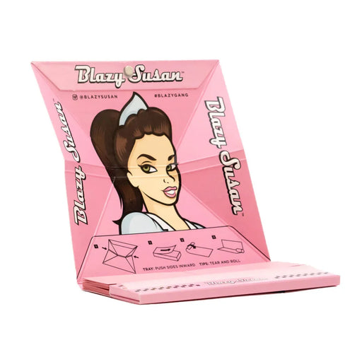 Blazy Susan | Pink Deluxe Rolling Kit King Size box of 20 King Size Smoking Cat Distribution
