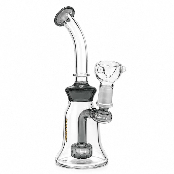 8" Color Accent Circ Perc Glass Dab Rig Glass Rig Super Supplys Inc Smoke Grey