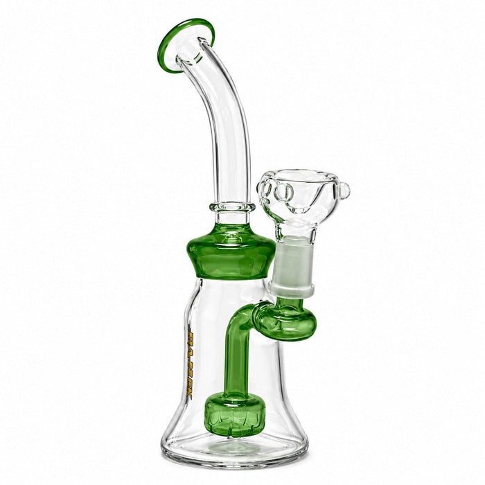 8" Color Accent Circ Perc Glass Dab Rig Glass Rig Super Supplys Inc Green