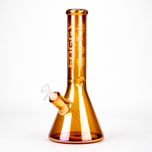 FOGGX | 14" Glass Water Pipe [FTLL01] – 7mm Glass Bong LEHIGH WHOLESALE Wine Red