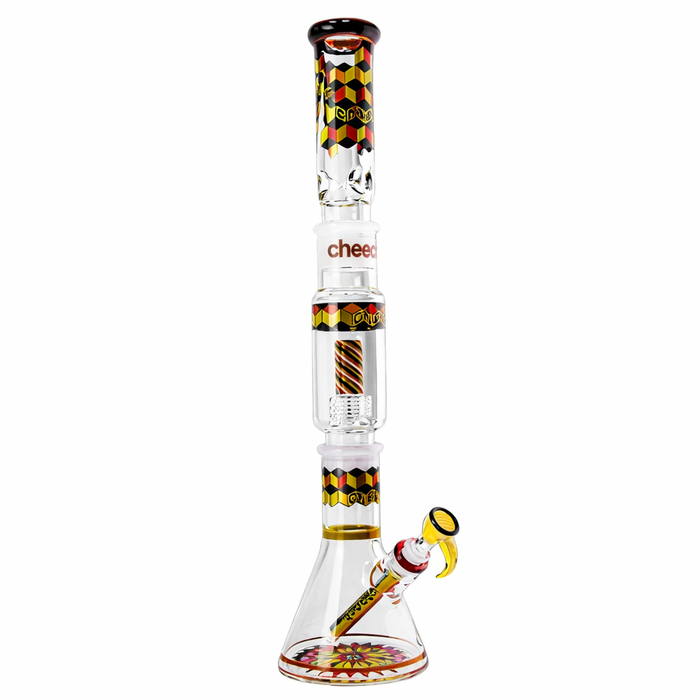 Cheech Glass | 23" Candy Cane Beaker-in-Beaker Build-a-Bong [CHE-117] Glass Bong Smoking Cat Distribution