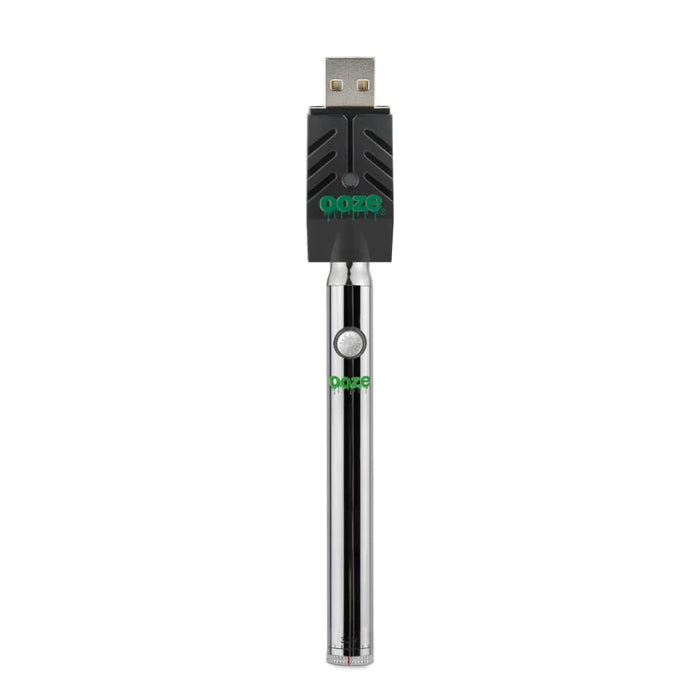 Ooze | Slim Twist Vape Pen Battery 510 Battery Cannatron Chrome