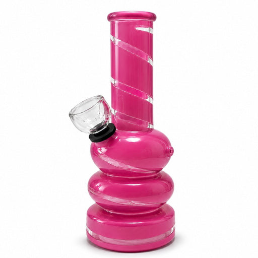 6" Colored Glass Bubble Waterpipe Glass Bong Super Supplys Inc Pink