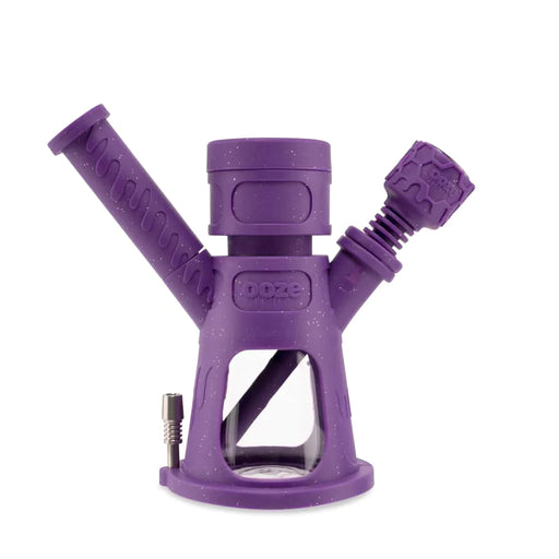 Ooze | Hyborg Silicone Glass 4-In-1 Hybrid Water Pipe And Dab Straw Resin · Silicone Rig Cannatron Shimmer Purple
