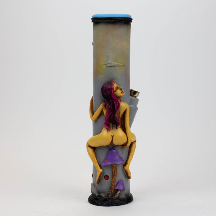 12.6" Resin water bong Glass Bong-Girl [AH184] Resin · Silicone · Plastic Bong Canadian Distributor