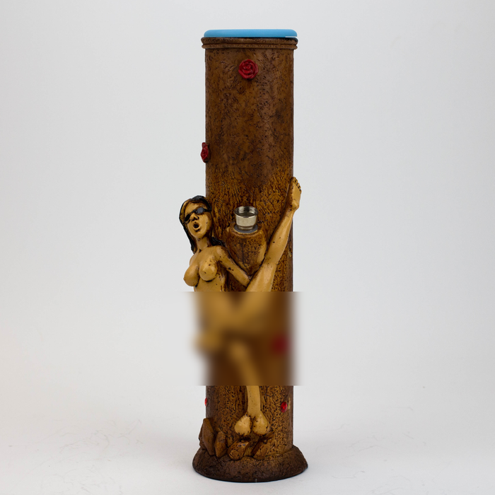 12.6" Resin water bong Glass Bong-Girl [AH184] Resin · Silicone · Plastic Bong Canadian Distributor Brown
