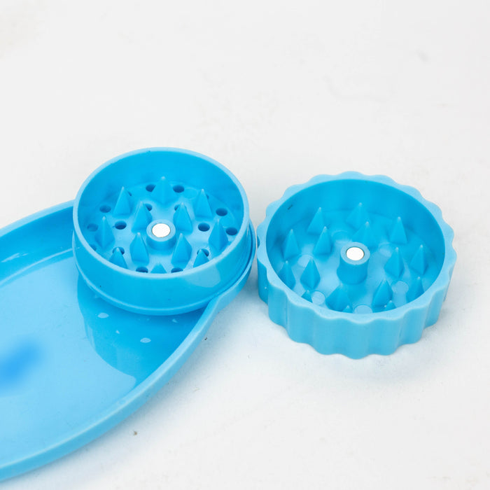 2" Plastic Tobacco Grinder with Tray Regular Grinder BANKA