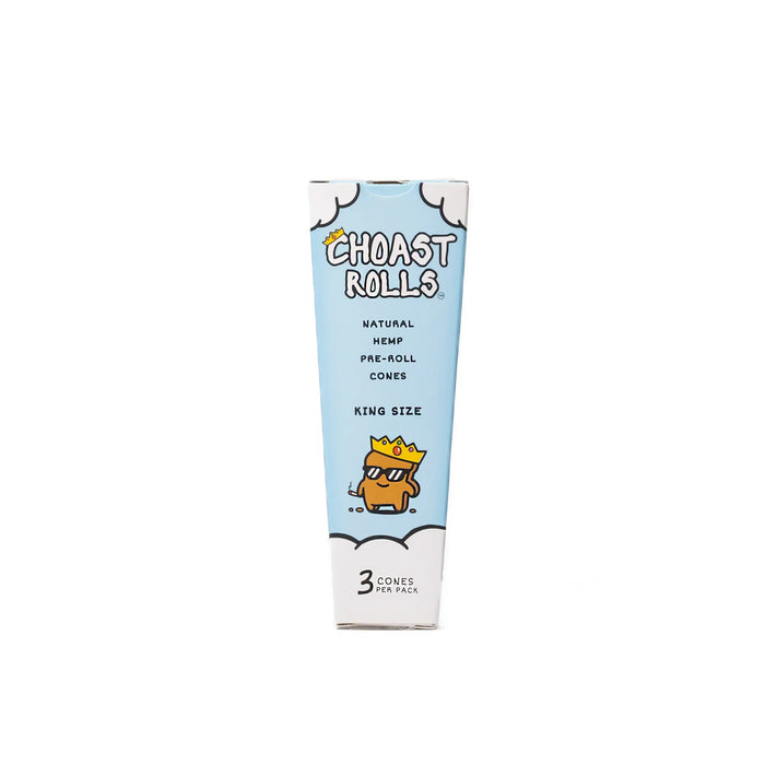 Choast Rolls | 3 Pack King Size Hemp Cones- 24 Packs Per Box | Made in France Pre-rolled Cone (Display Pack) Choast Rolls Inc.