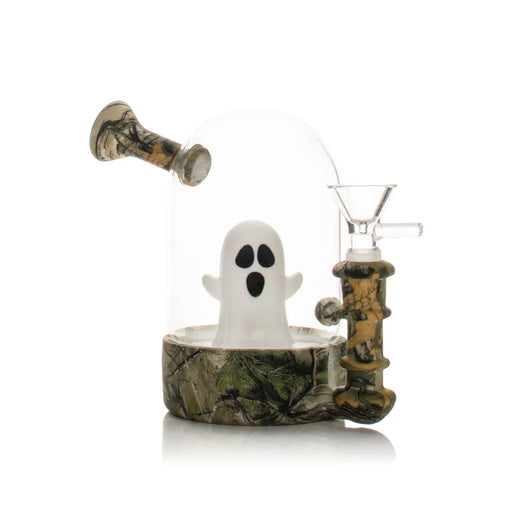 LIT® Silicone | 5" Ghost Water Pipe – Food-Grade Silicone & Glass Chamber [TS230] Resin · Silicone · Plastic Bong Smoking Cat Distribution