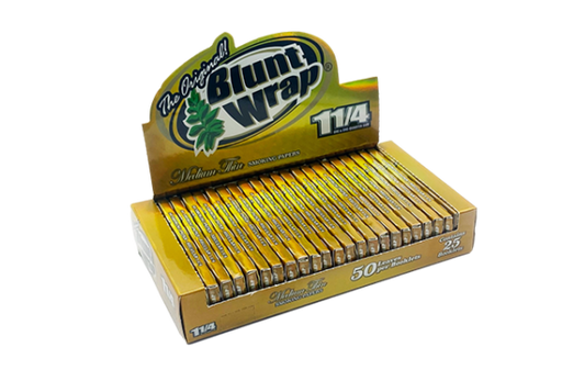 Blunts Wrap | Medium Thin Gold Rolling Paper 1 - 1/4" Size NIBO Distribution 1 1