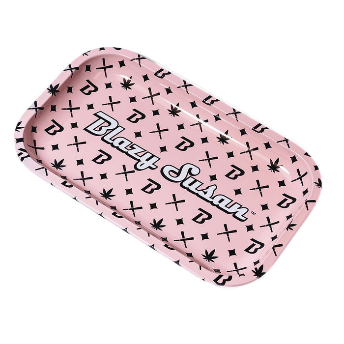 Blazy Susan | Step and Repeat Metal tray-Medium Tray Smoking Cat Distribution Step & Repeat