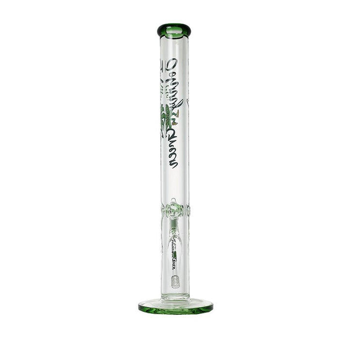 Johnny Green | 24″ 9mm Straight Tube with Grid Percolator Slide – Green (MJG-015) Glass Bong Canadian Distributor