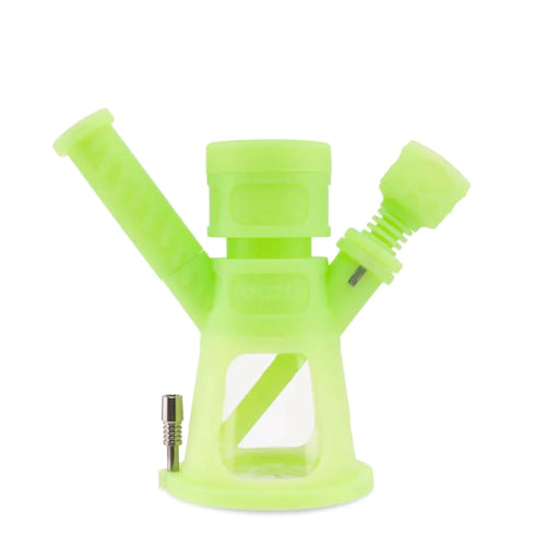 Ooze | Hyborg Silicone Glass 4-In-1 Hybrid Water Pipe And Dab Straw Resin · Silicone Rig Cannatron Green Glow