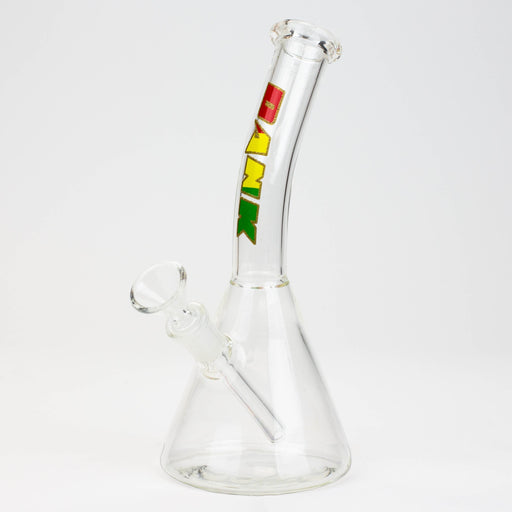 DANK | 8" beaker Bong with Bent Neck Glass Bong Smoking Cat Distribution Rasta