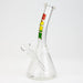 DANK | 8" beaker Bong with Bent Neck Glass Bong Smoking Cat Distribution Rasta