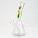 8" DANK Mini Bong with Colour Bottom Glass Bong Northern Aurora Trading Ltd Rasta