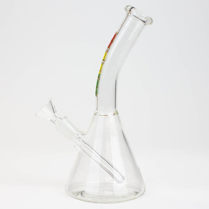 DANK | 8" beaker Bong with Bent Neck Glass Bong Smoking Cat Distribution