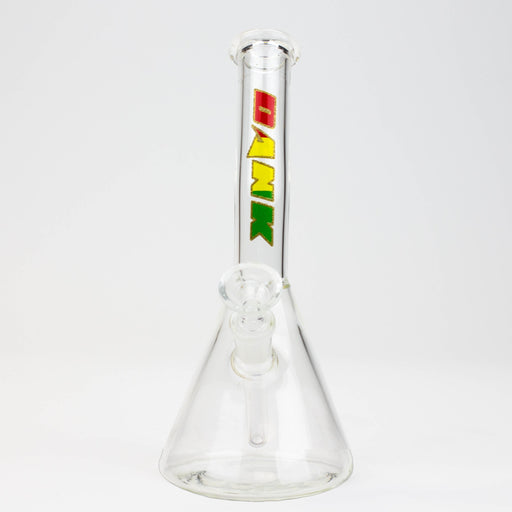 DANK | 8" beaker Bong with Bent Neck Glass Bong Smoking Cat Distribution