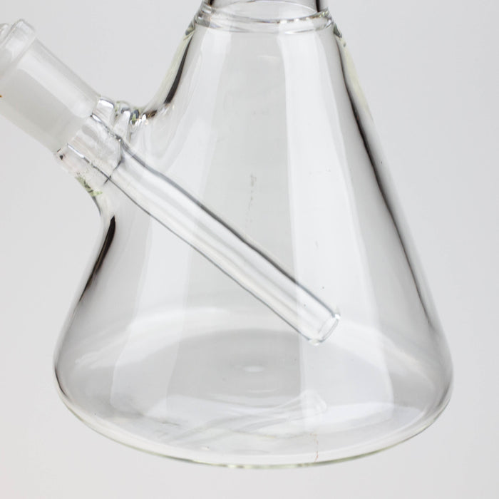 WellCann | 8" Clear Glass Beaker Bong with Bent Neck Glass Bong Smoking Cat Distribution