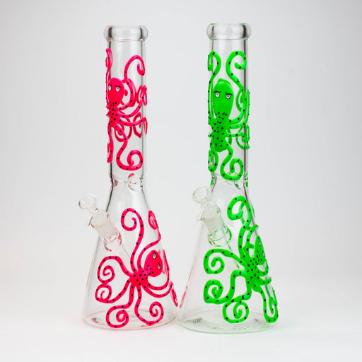 15.5" Glow in the dark beaker glass water bong [AK082] Glass Bong Canadian Distributor