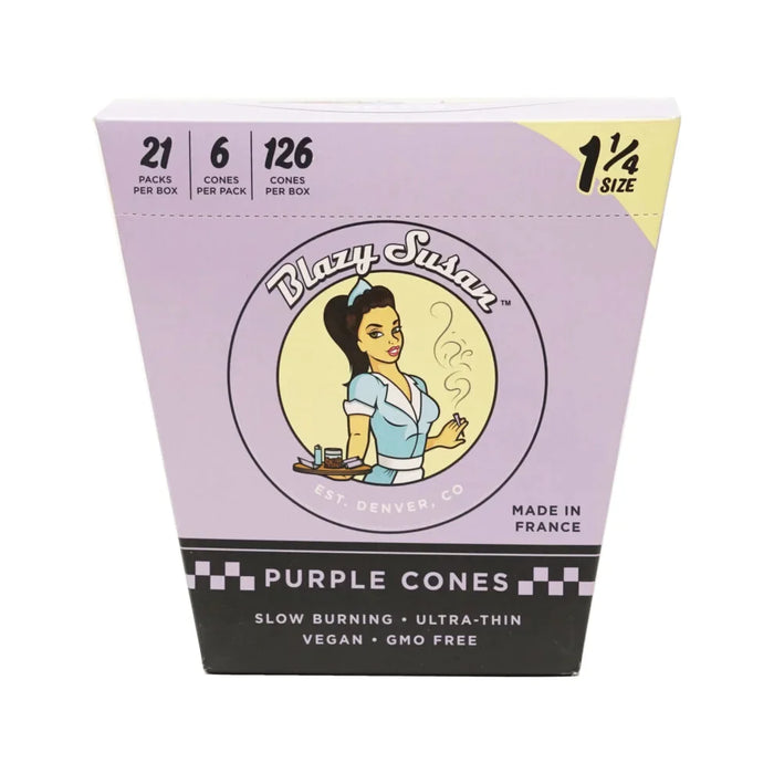 Blazy Susan | Purple 1-1/4 Cones Box of 21