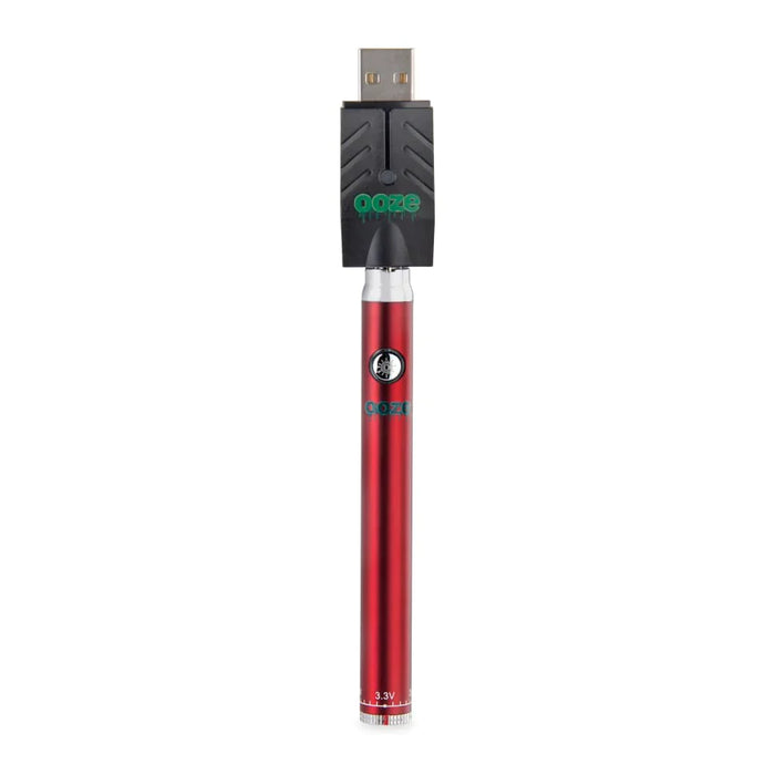 Ooze | Slim Twist Vape Pen Battery 510 Battery Cannatron Red