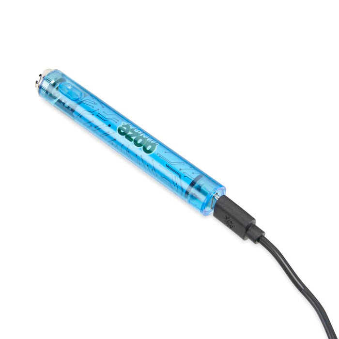 Ooze | Slim Clear Series Transparent 510 Vape Battery – Sapphire Blue 510 Battery ONE