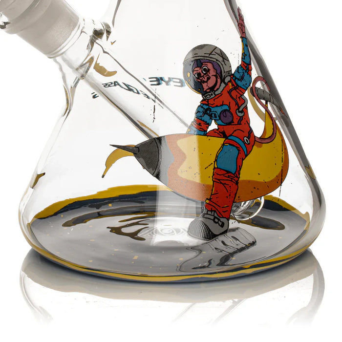 Red Eye Glass® | 12" Space Monkey Water Pipe [REG141] Glass Bong Smoking Cat Distribution