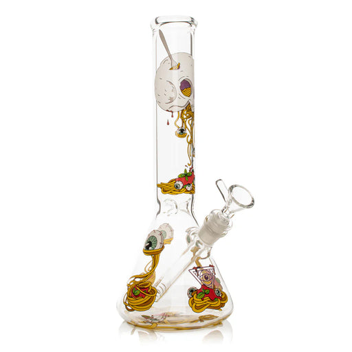 Red Eye Glass® | 12" Spaghetti Skull Bekaer (REG197) Glass Bong Smoking Cat Distribution