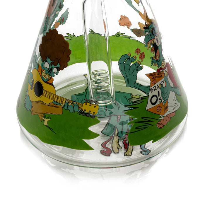 Red Eye Glass® | 10" Bong of the Living Dead Beaker (REG211) Glass Bong Smoking Cat Distribution