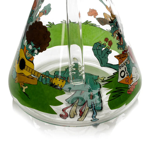 Red Eye Glass® | 15" Bong of the Living Dead Beaker (REG212) Glass Bong Smoking Cat Distribution