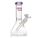Red Eye Glass® | 8" Beaker Base Water Pipe[REG216] Glass Bong Smoking Cat Distribution Purple