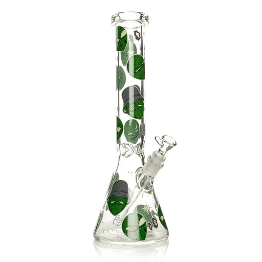 Red Eye 15" 7mm Glow in the Dark Aliens Beaker Bong Glass Bong Smoking Cat Distribution Default Title