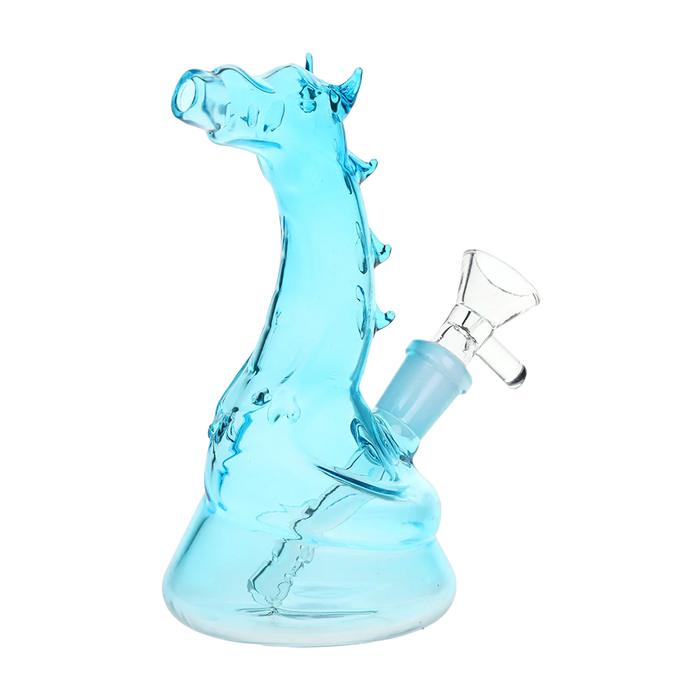Sesh Gear | 6" Puff The Magic Dragon Waterpipe Glass Bong Smoking Cat Distribution Blue