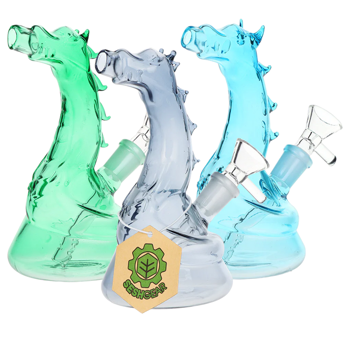 Sesh Gear | 6" Puff The Magic Dragon Waterpipe Glass Bong Smoking Cat Distribution
