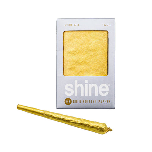 shine® | Gold 2-sheet Rolling paper Single Wide Size Smoking Cat Distribution